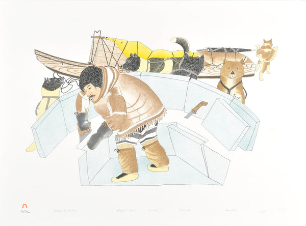 1993 CONSTRUIRE LE SNOWHOUSE par Kananginak Pootoogook