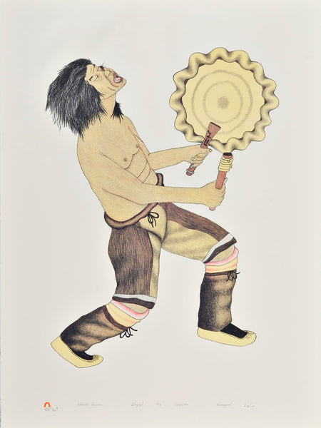 1994 BATTEUR ÉPUISÉ par Kananginak Pootoogook