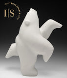 12" Limited Edition DANCING CHRISTMAS BEAR by Johnny Manning (Italian Marble) CHRISTMAS COLLECTION