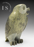 VERY LAST ONE - 9" SIGNATURE Owl by the Late Pits Qimirpik (1956-2024) *Tawny Girl*