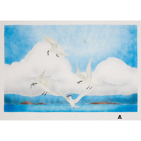 LAST PRINT / VINTAGE, 1999 Arctic Birds by Andrew Karppiq