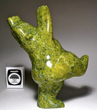 6.5" Apple Green Dancing Bear by Moe Petooloosie