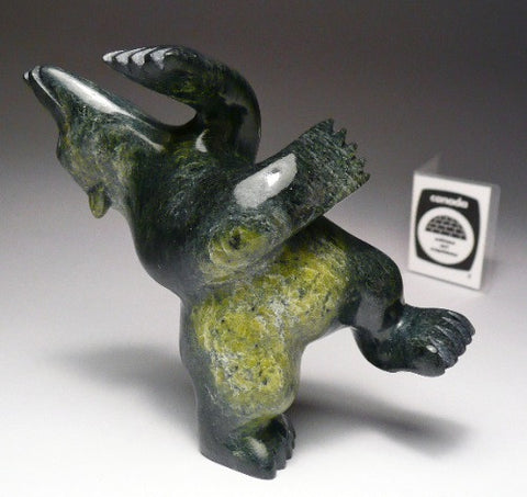 4" Dancing Bear by Mosesee Pootoogook