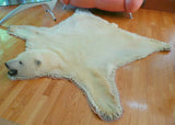 Tapis original en peau d'ours polaire